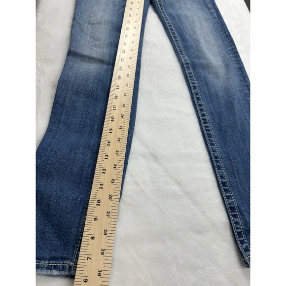 Miss Me Standard Skinny Jeans Woman's Sz 26 Embellished Pockets Blue Denim JW514 - Picture 4 of 12